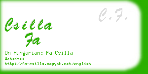 csilla fa business card